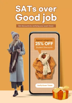 Orange Trendy Student Promotion Poster