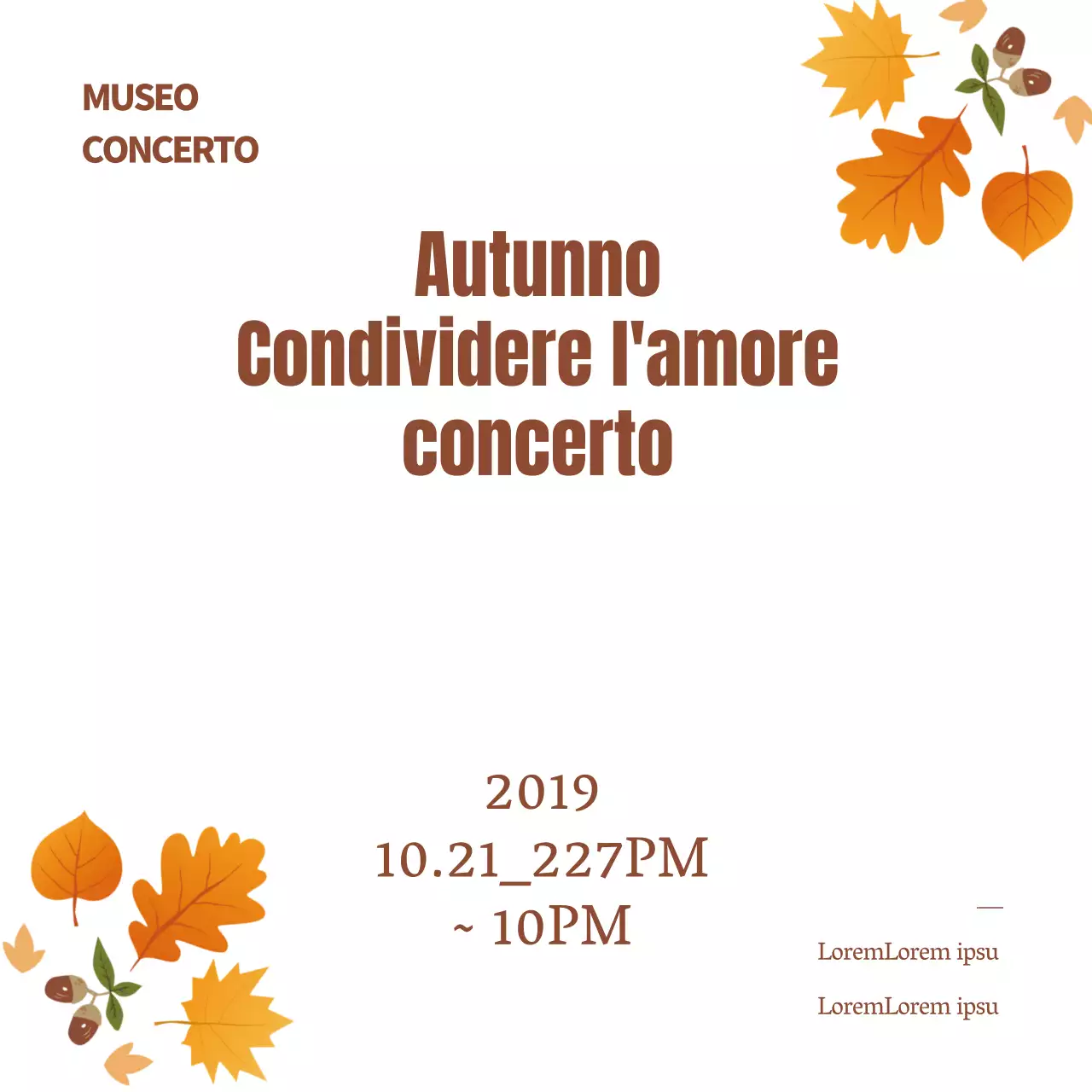 Concerto d'autunno_Striscione quadrato