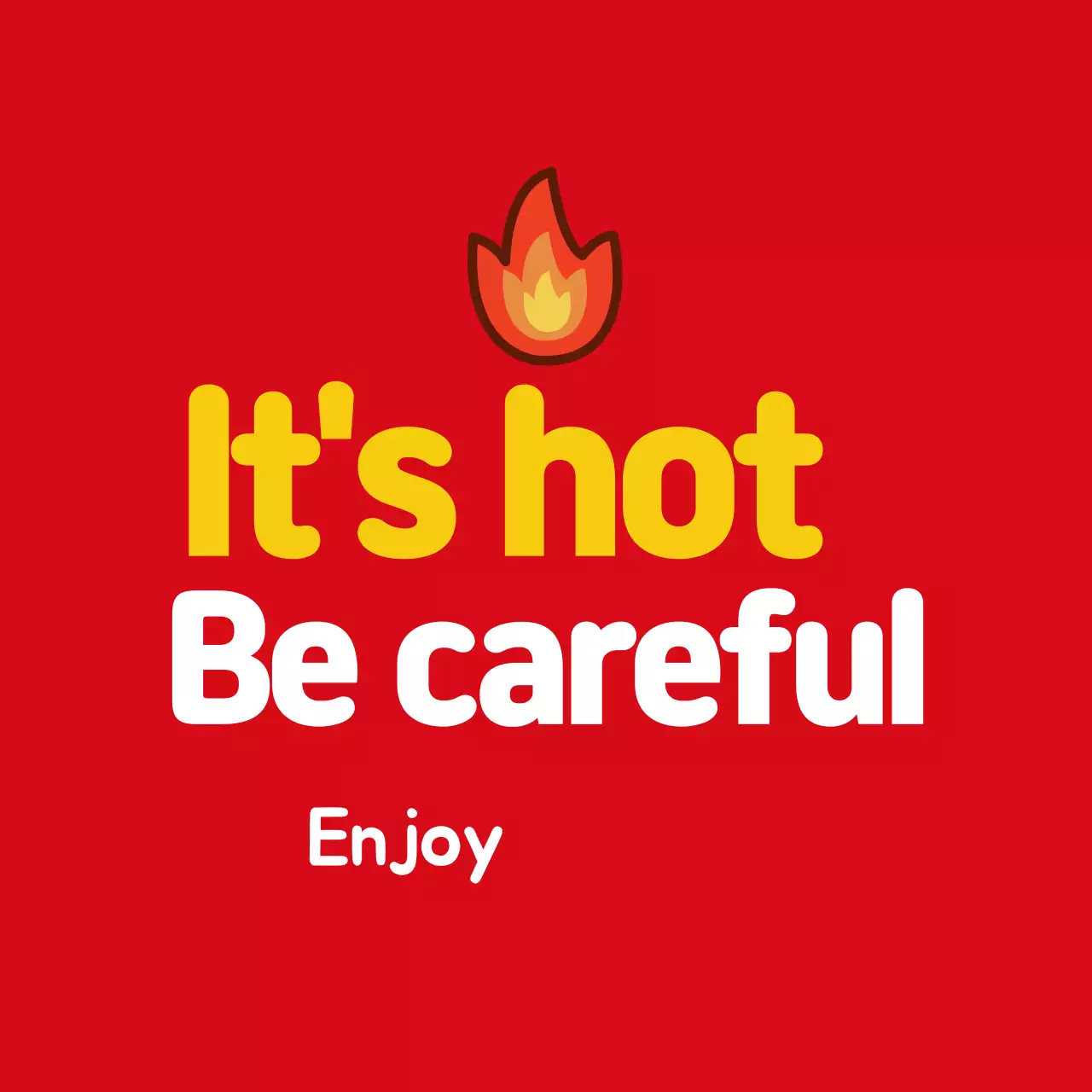 Red Bold Warning Announcement Banner