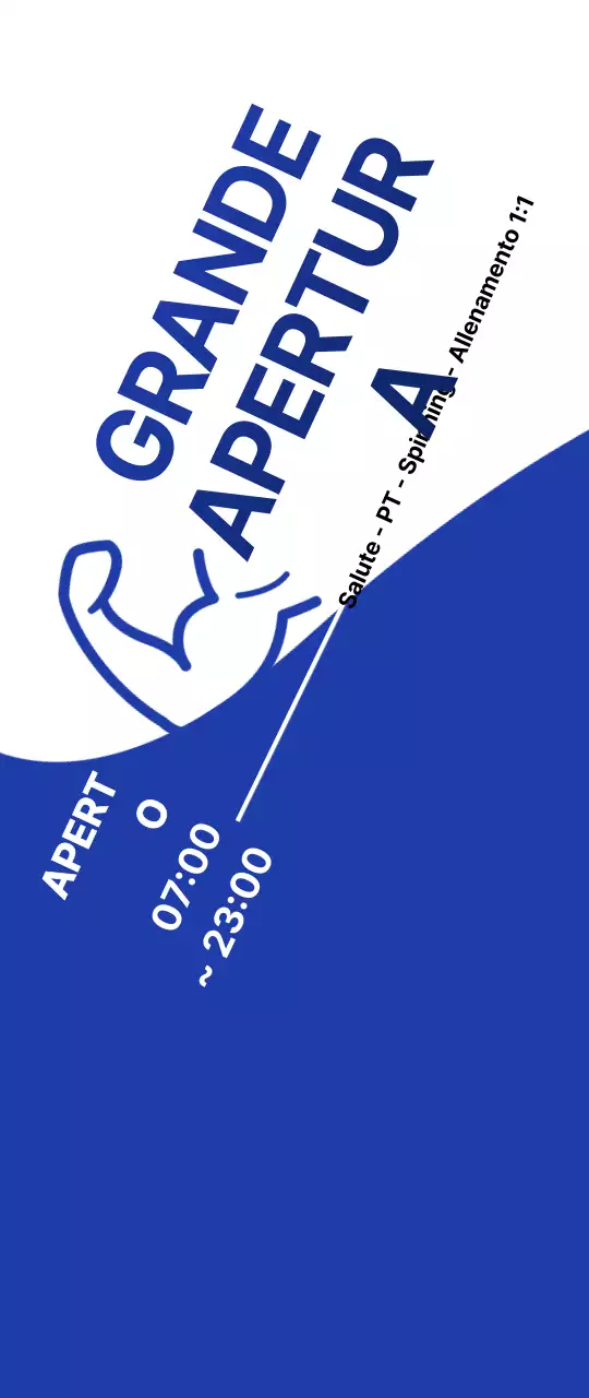 Promuovere il Fitness Open con un look fresco in bianco e blu