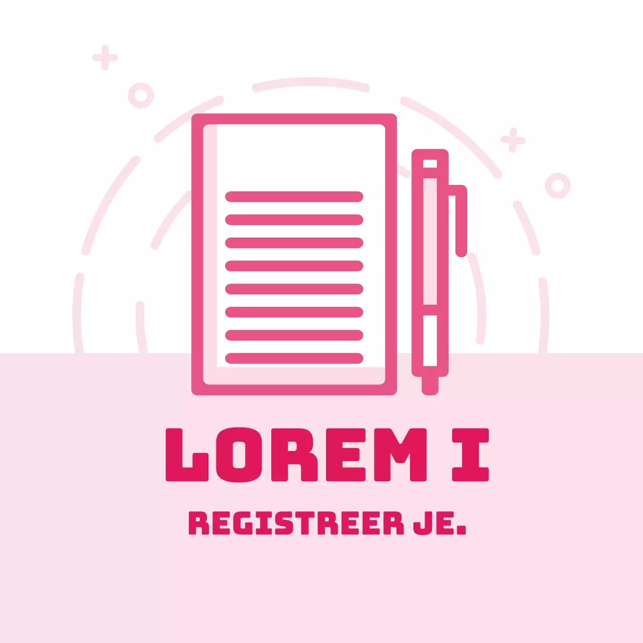 Keurige coronavirus sign-in labels met roze illustraties