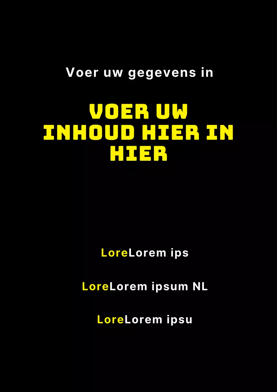 Een eenvoudige zwarte en gele evenementenkalender promoten