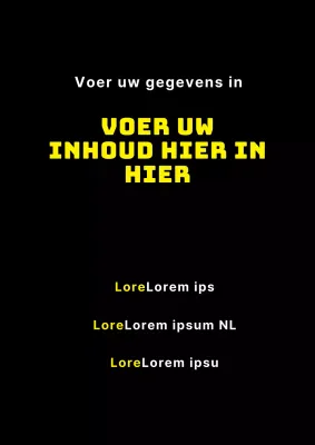 Een eenvoudige zwarte en gele evenementenkalender promoten