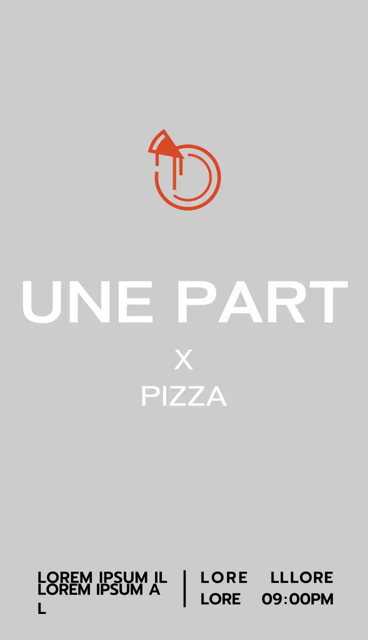 Promouvoir une pizzeria avec une illustration simple aux accents rouges