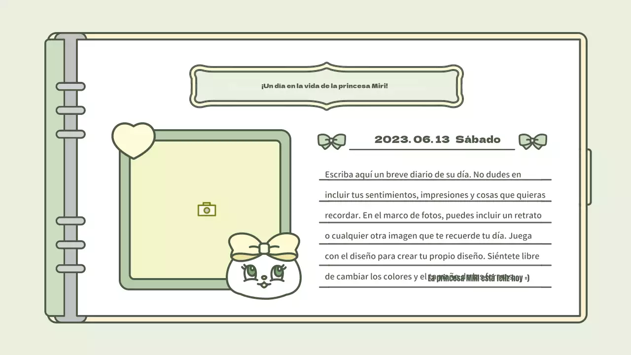 Bonito kit de presentación del concepto de agenda en azul claro y verde