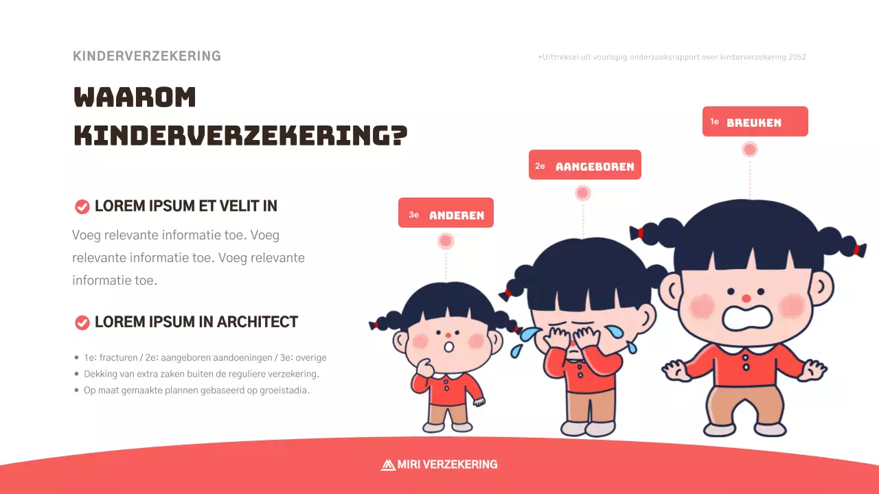 Schattig voorstel voor kinderverzekering in roze