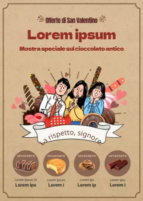 Una mostra di San Valentino beige e retrò