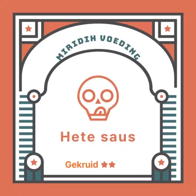 Vintage Gekleurde Hete Saus Stickers