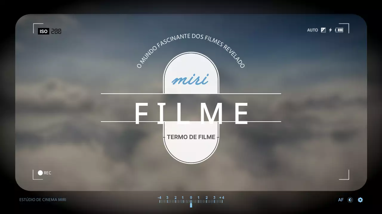 Introduzir termos cinematográficos utilizando o tema do visor