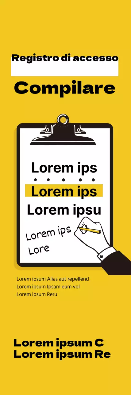 Etichette illustrate gialle per la registrazione del coronavirus