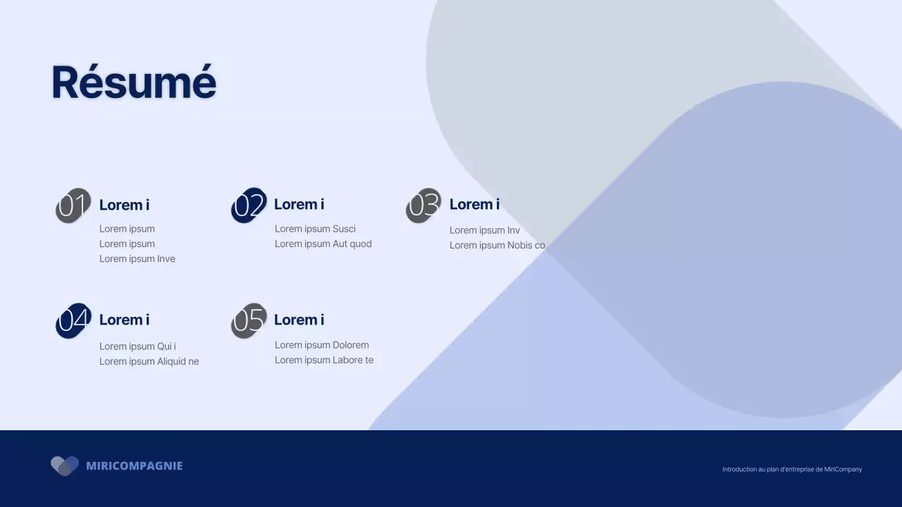 Rapport de plan d'affaires d'entreprise simple bleu marine