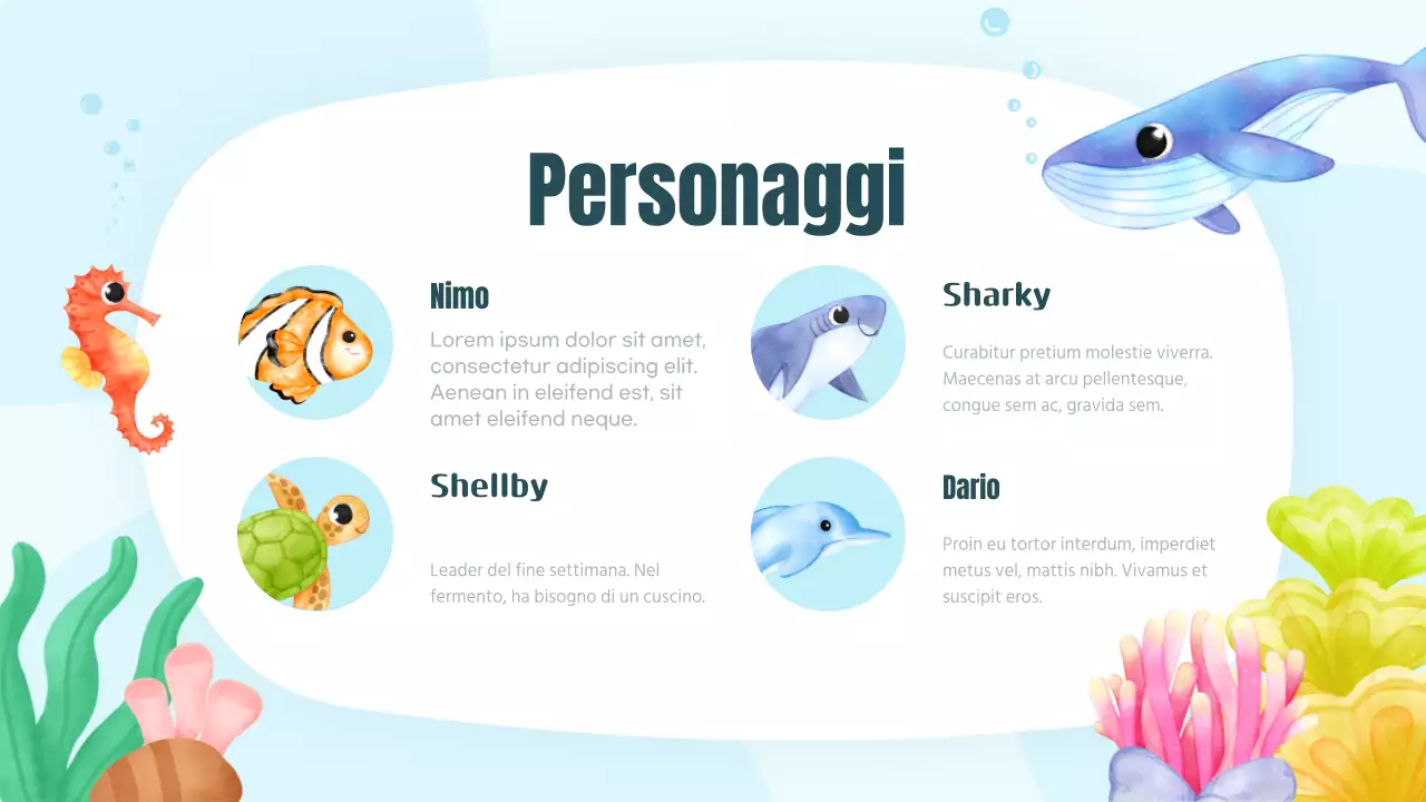 Una colorata e simpatica storia di mare illustrata a lezione di lettura