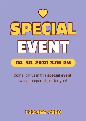 Purple Bold Event Announcement Poster