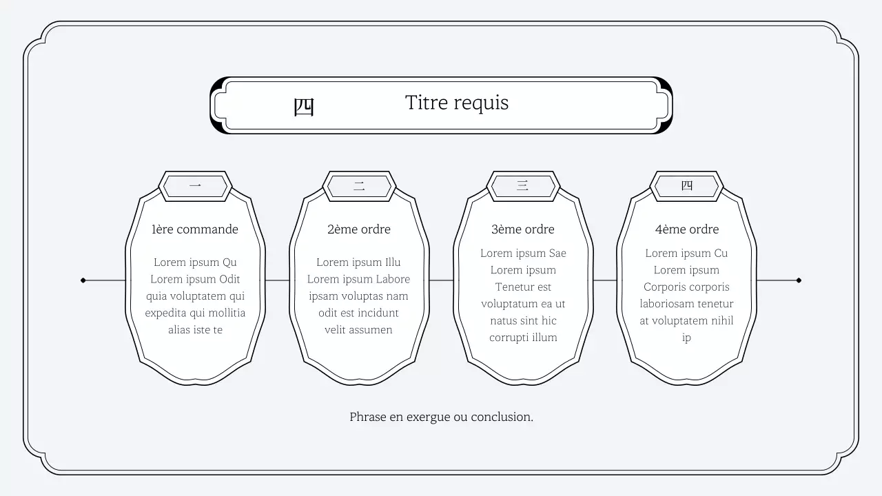 Kit de présentation simple de style oriental