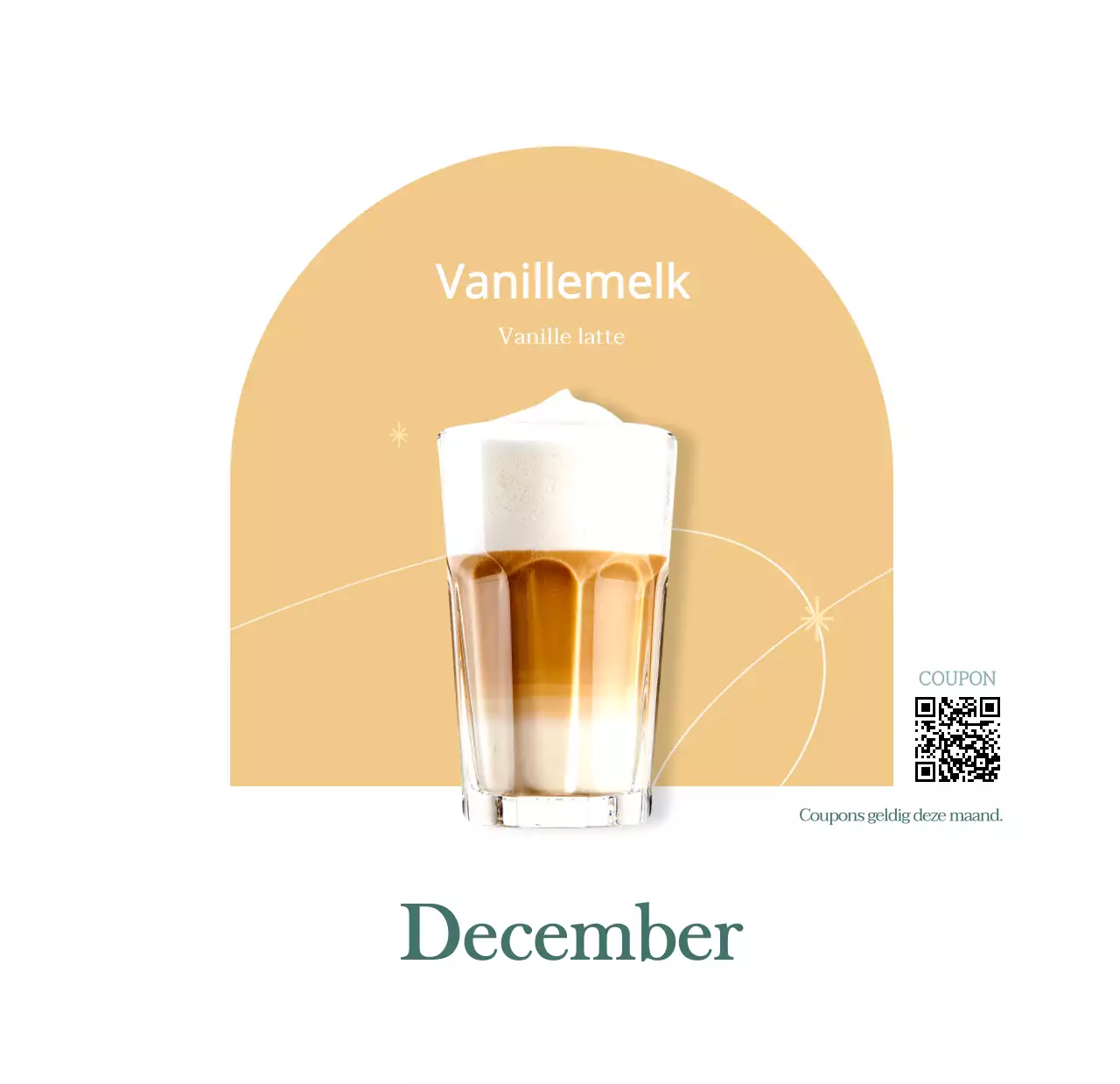 Cafékalender met aanbevelingen voor drankjes van de maand