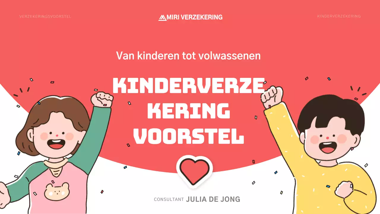 Schattig voorstel voor kinderverzekering in roze