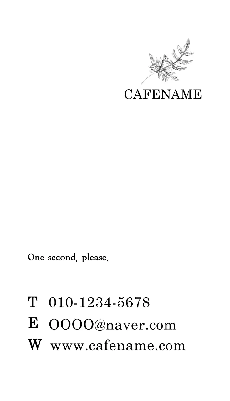 Kartu Nama Promosi Kafe Minimal Abu-abu