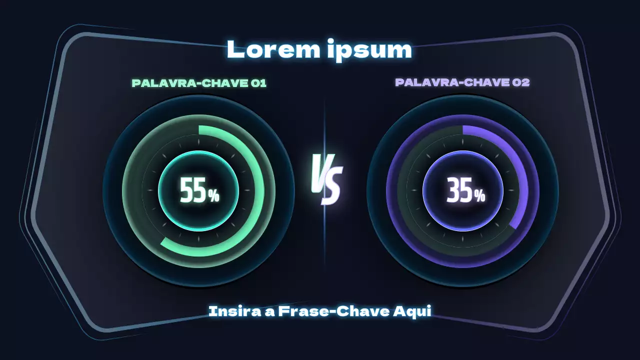 Gráfico concetual do velocímetro em preto e cores néon