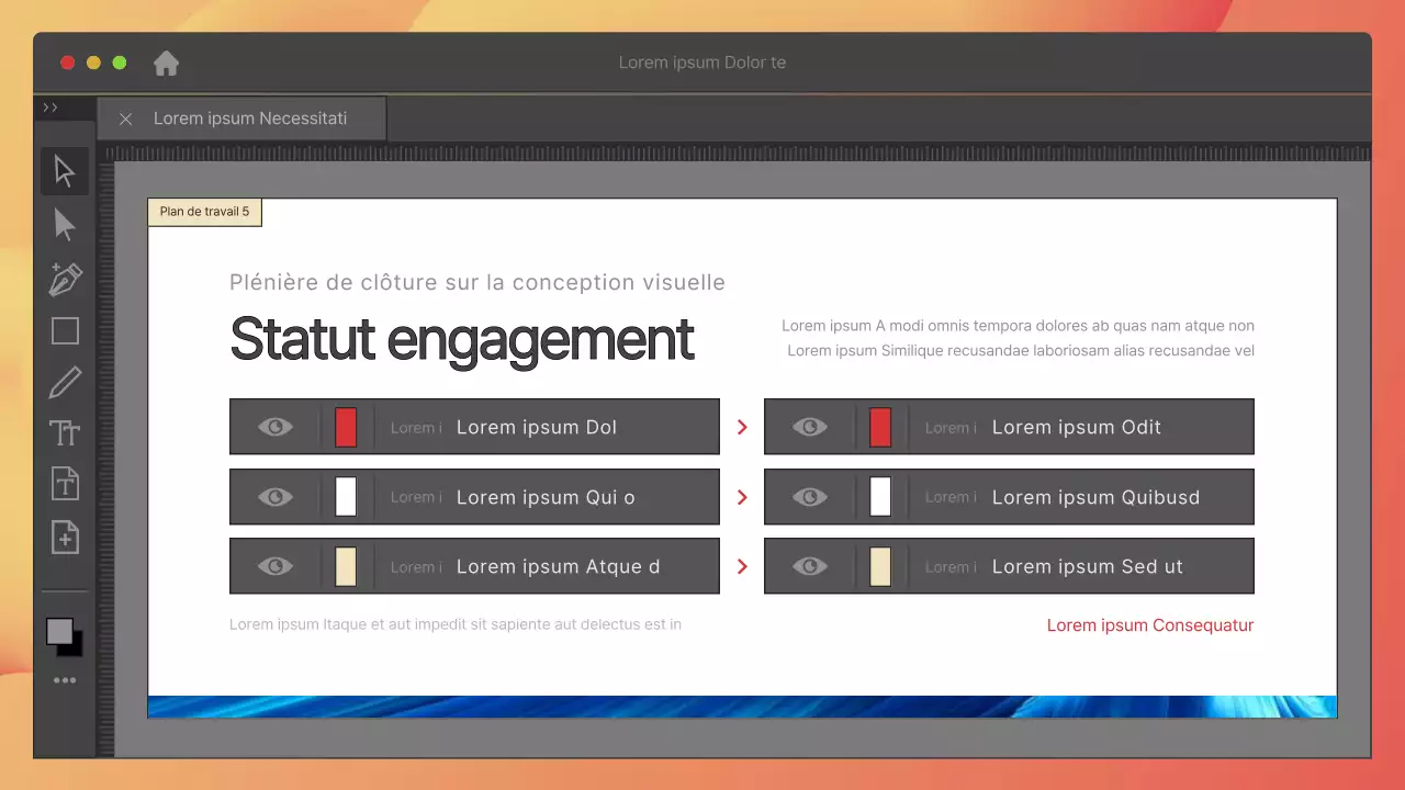 Concept du programme en gris et rouge Plénière de clôture