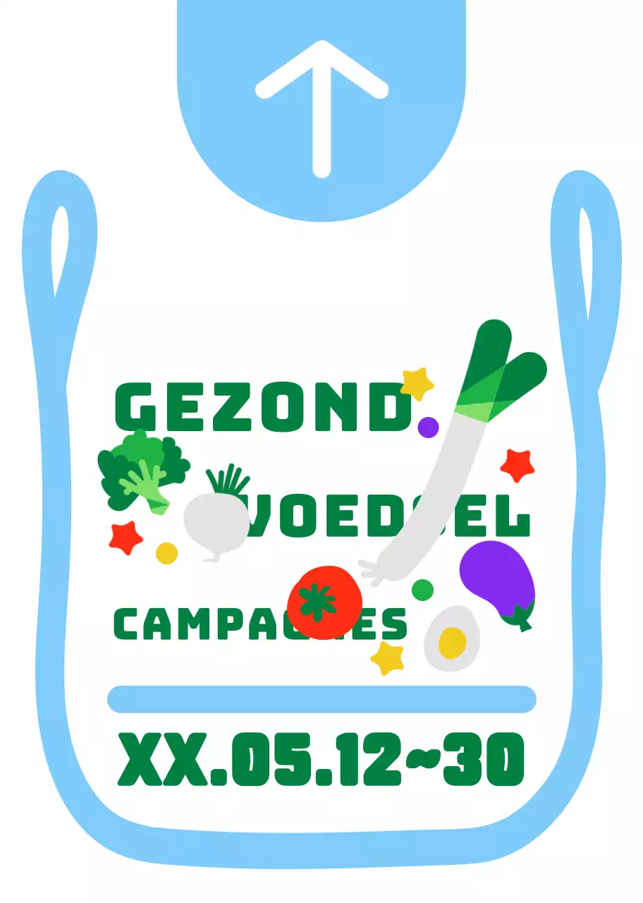 Leuke en nette plastic tas illustratie kaderstijl aanwijzingen voor een voedselcampagne in lichtblauw en groen.