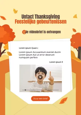Gele herfst esdoornlettersConcept's Obon VideoLetter-evenement