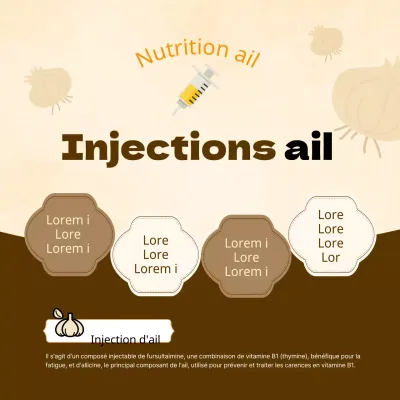 Injections cosmétiques marron et orange poste promotionnel