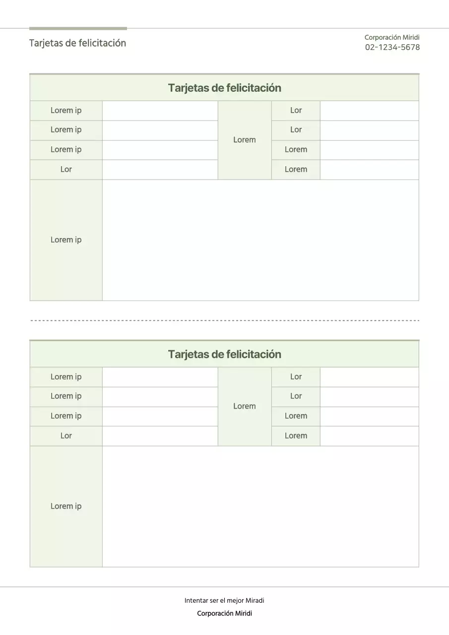 Un sencillo modelo de tarjeta verde de felicitación al cliente