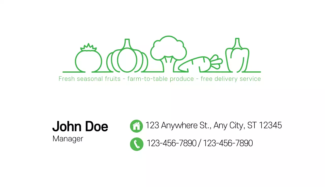 Green illustration simple vegetable shop