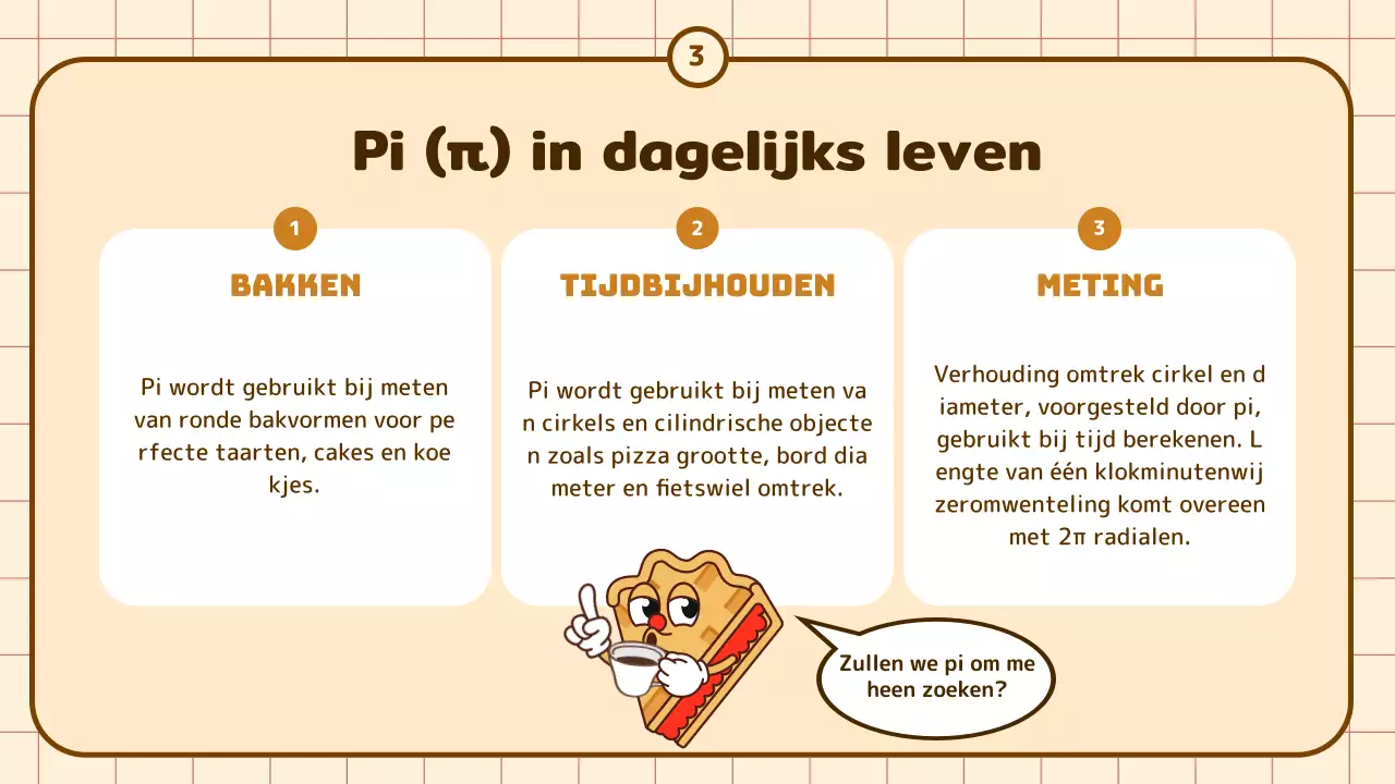 Schattig Cartoon Circumferentieel Onderwijs in Beige en Bruin