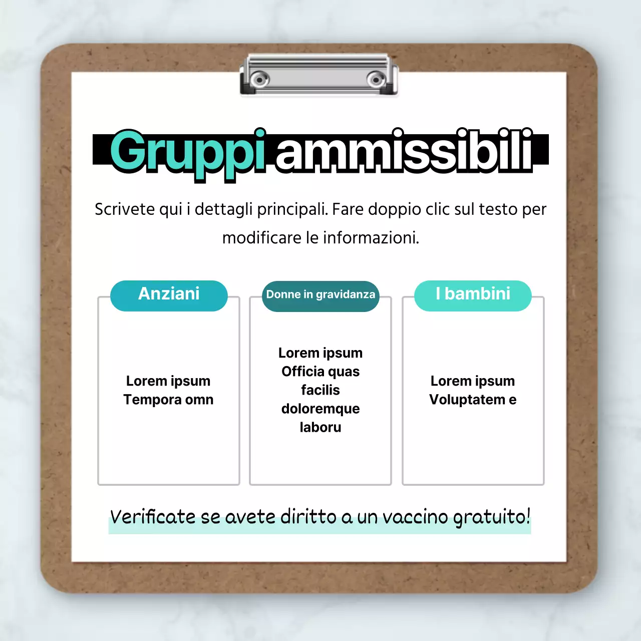 Sfondo in marmo Grafico della salute Suggerimenti per la salute
