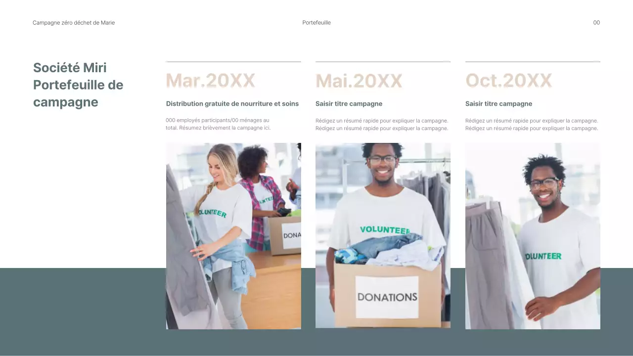 Présentation d'une campagne environnementale interne dans des tons verts apaisants