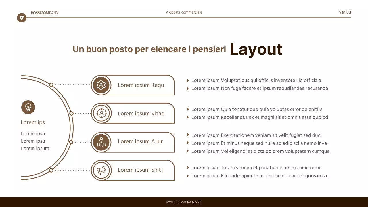 Semplice relazione di evidenziazione del testo in marrone e bianco