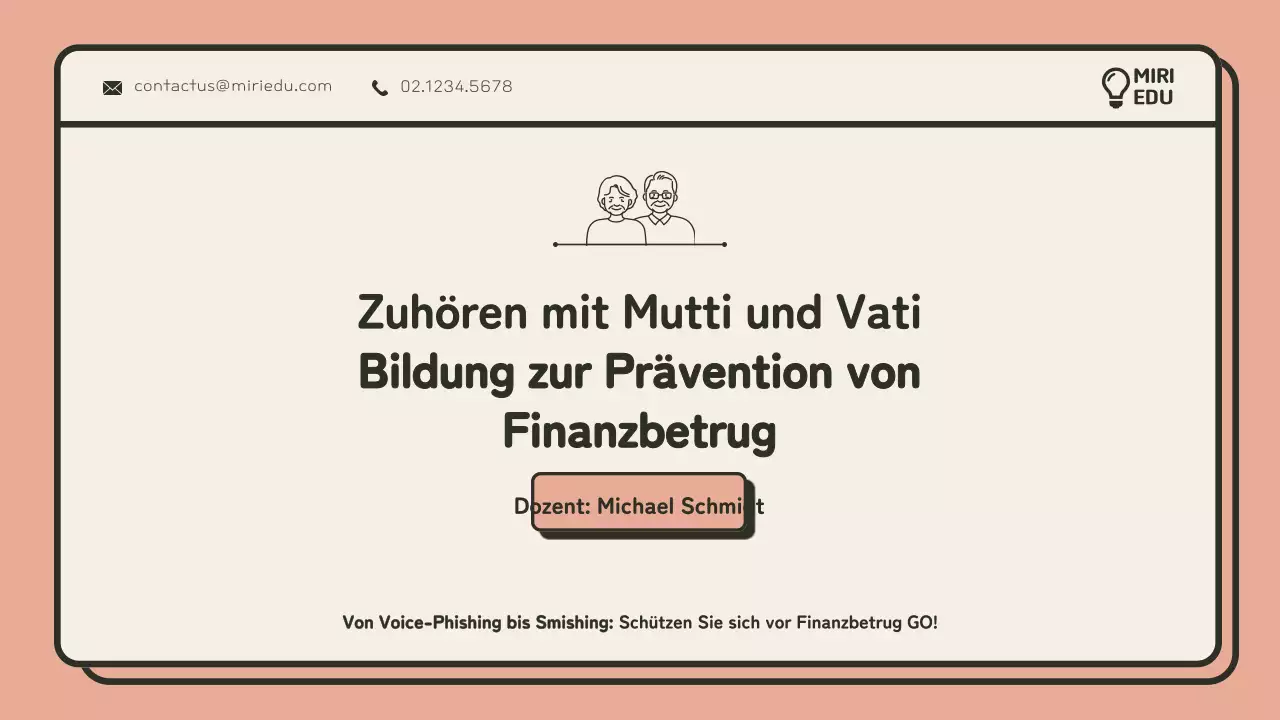  Minimalistischer beige-oranger Schulungsleitfaden zur Betrugsbekämpfung