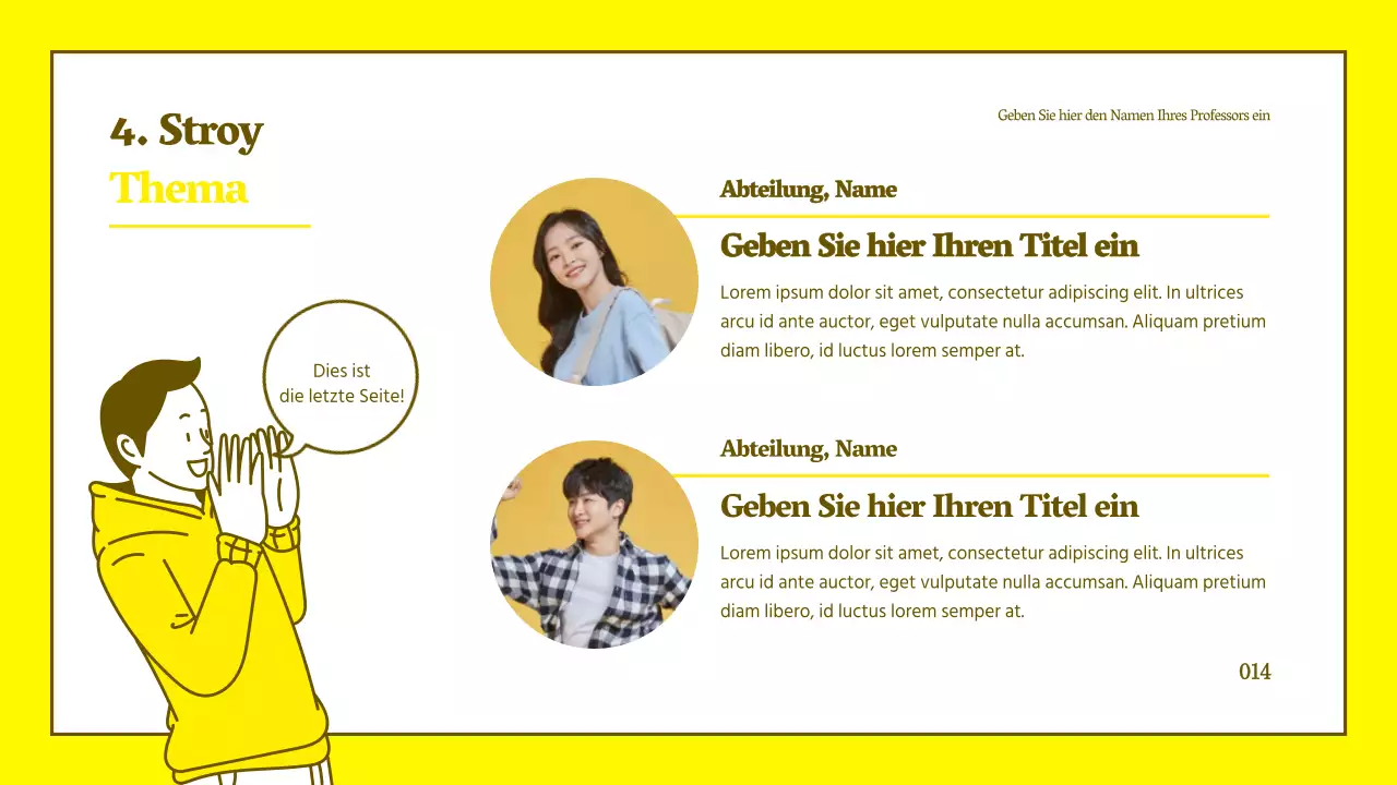 Sauberer Charakter Illustration Tutorial in gelb und braun