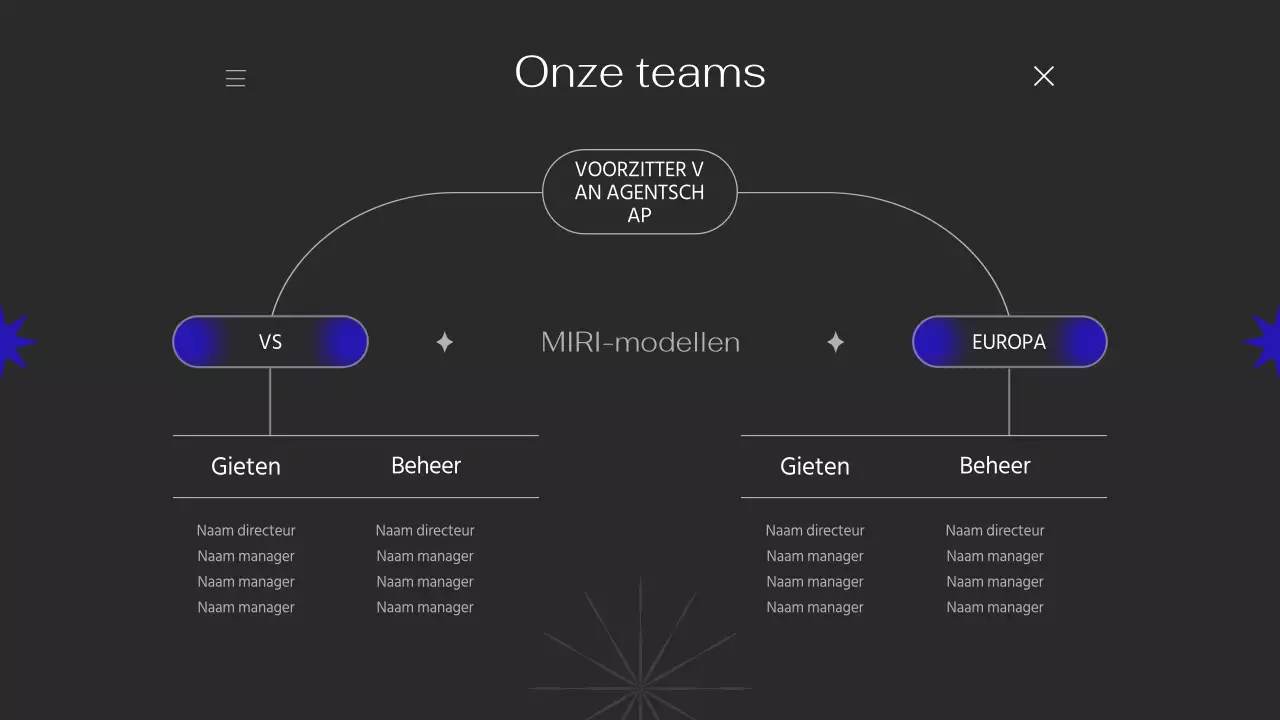 Portfolio met eenvoudige lijnen met paarse accenten op een zwarte achtergrond