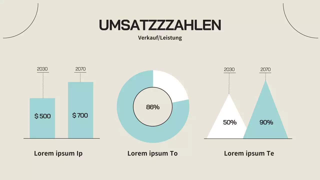 Ein einfaches Unternehmensprofil in Beige
