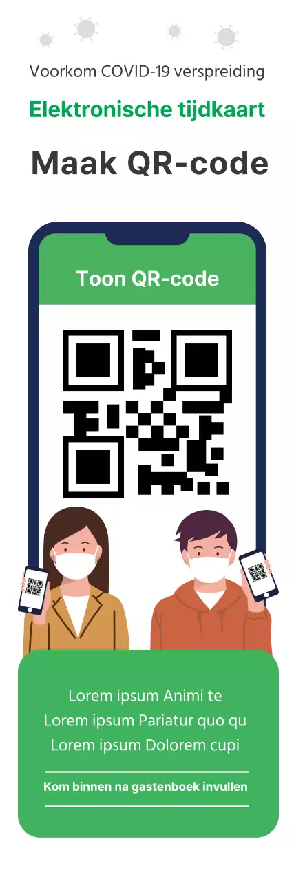 Groene illustratie schoon coronavirus sign-in label