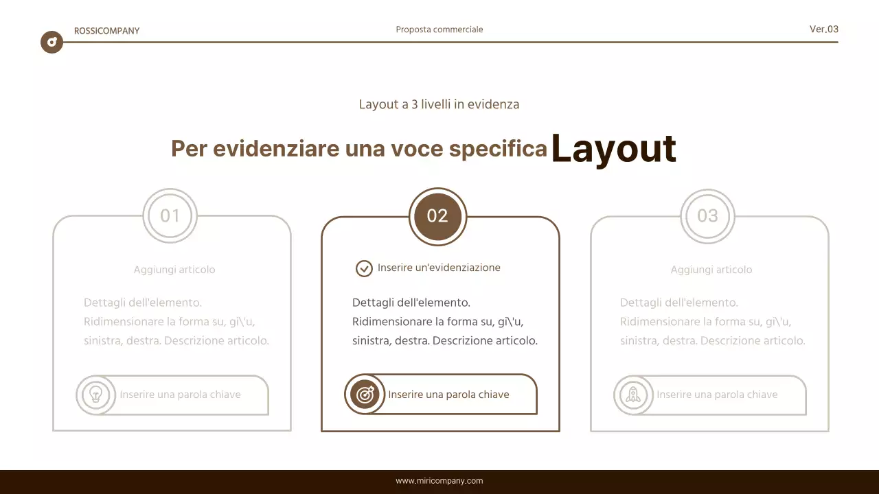 Semplice relazione di evidenziazione del testo in marrone e bianco