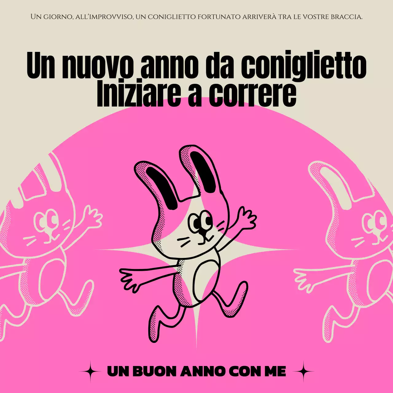 Auguri di buon anno in rosa