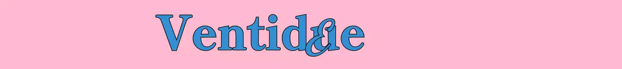 Promozione di un'azienda di bellezza con un concetto adolescenziale in blu e rosa con accenti di carattere inglese.