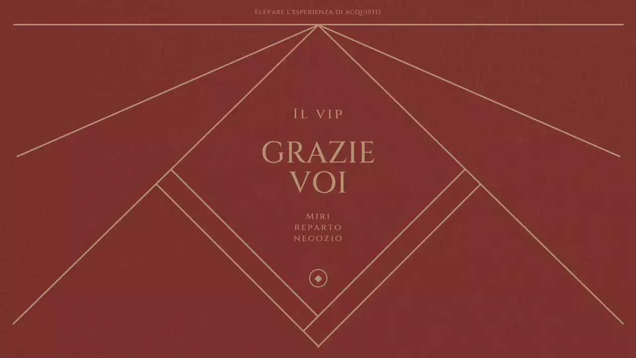 Un lussuoso club VIP di grandi magazzini in rosso e blu marino