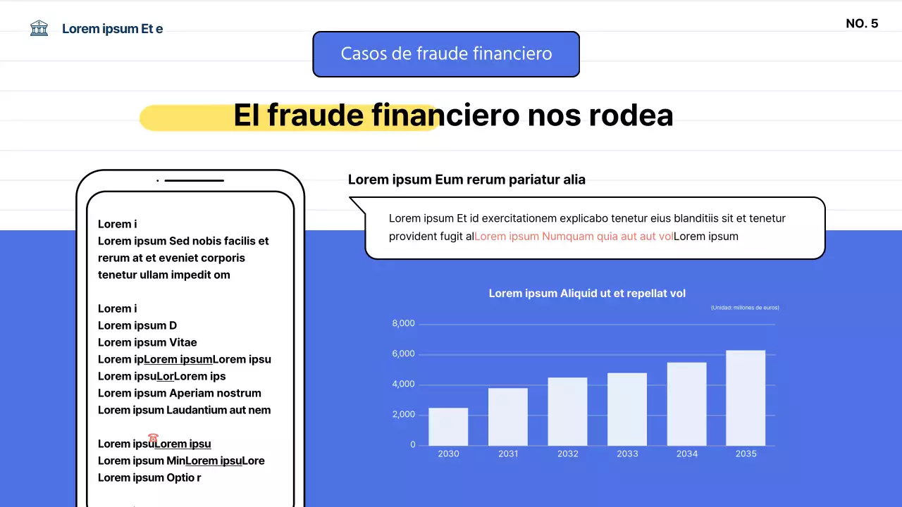 Formación en prevención del fraude financiero para adultos de mediana edad de color azul