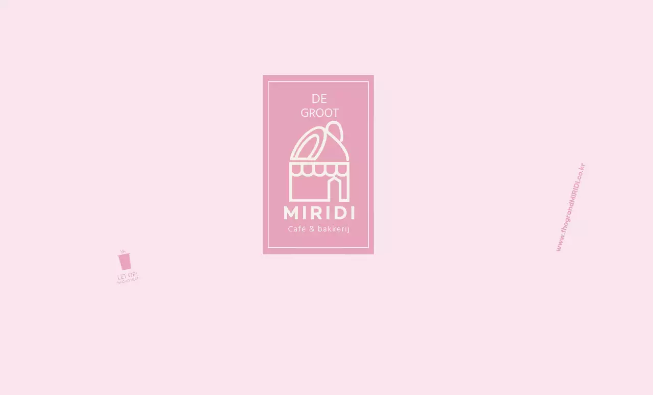 roze schone lijnen icoon bakkerij cafe