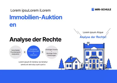 Immobilien Illustration horizontale Poster in blau
