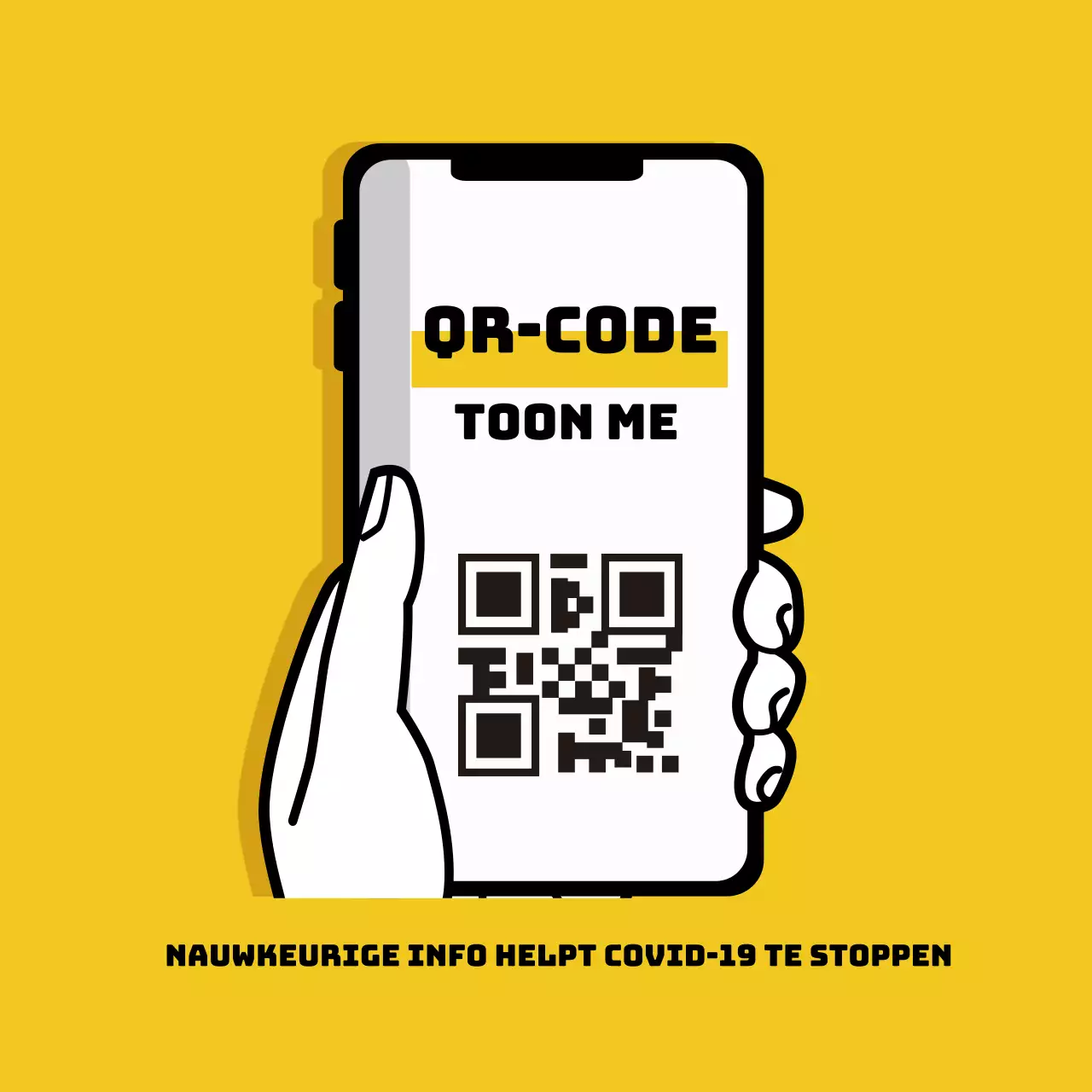 Nette gele geïllustreerde coronavirus sign-in labels