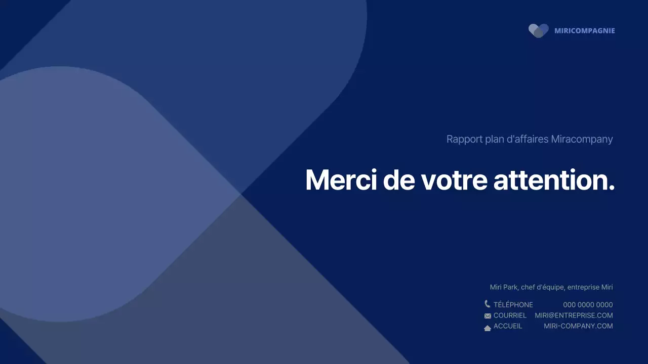 Rapport de plan d'affaires d'entreprise simple bleu marine