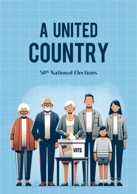 Blue Minimal Elections Announcement Poster