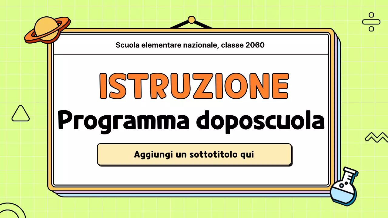 Proposta di piano didattico di illustrazione scientifica carina e colorata