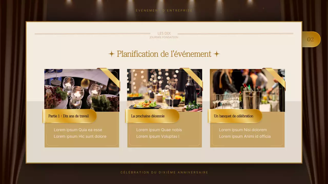 Plan de célébration de l'anniversaire de Brown