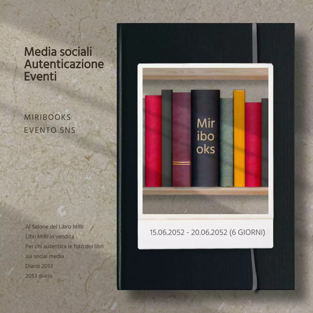 Informazioni sulla fiera del libro beige e nero